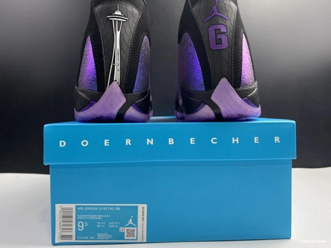HYPE AIR JORDAN CV2469-001 RETRO 14 '' DOERNBECHER 0824